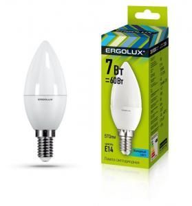 Лампа ERGOLUX диод. LED11 E27 11вт свеча К3 (830)