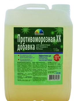Добавка в цементный раствор Антиморозная (хлорид кальция)5л РАДУГА