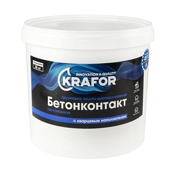 Грунтовка бетон-контакт Krafor, 18 кг