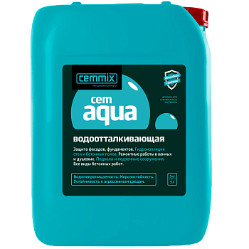 Добавка в цемент ВОДООТТАЛКИВАЮЩАЯ CEMAQUA 5л