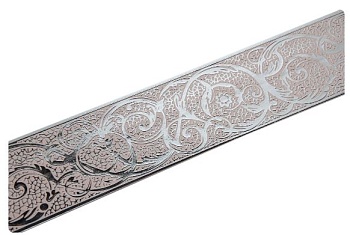 Бленда "Вензель" ПВХ Серебро/Светло розовый (7см) Магеллан