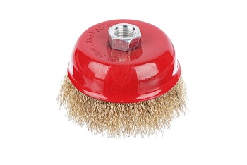 Щетка для УШМ, 100 мм, М14, "чашка",латун.вит.пров