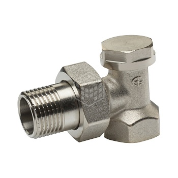 Кран радиаторный 3/4 запорный угловой