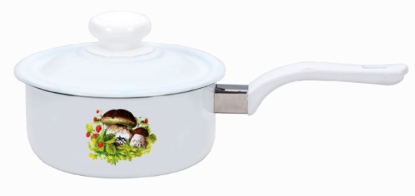 Кастрюля эмалированная 0,6л С-1605П4 с одной ручкой