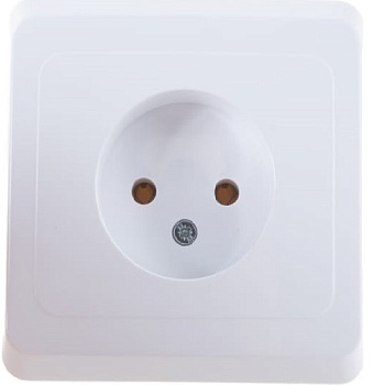 Розетка 1-м СП б/заземл.. бел.