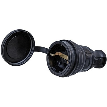 Розетка 1-м 16А с заземл. каучук TOKOV ELECTRIC TKE-C05-KR-Z