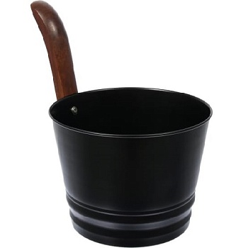 Бадья из стали 4л. черная "Банные штучки"