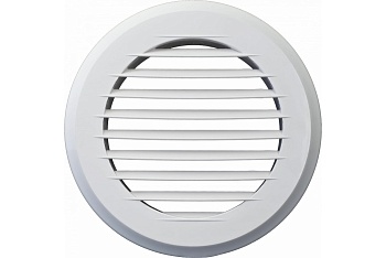 Решетка пластмассовая круглая без фланца  ПКР 145 (145х145х10 мм) Эвент