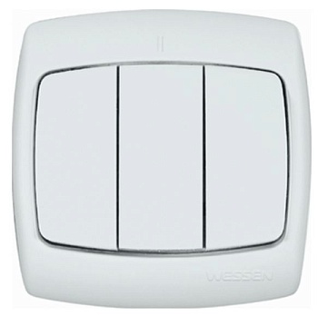 Выкл. 3кл. СП бел. 10А Рондо SchE BC05Y-321