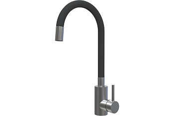 Смеситель д/кухни KIT 1209ВК высокий излив ,черный