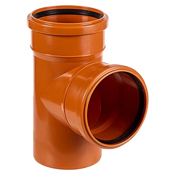 Тройник ПНД 110/110/90 рыжий