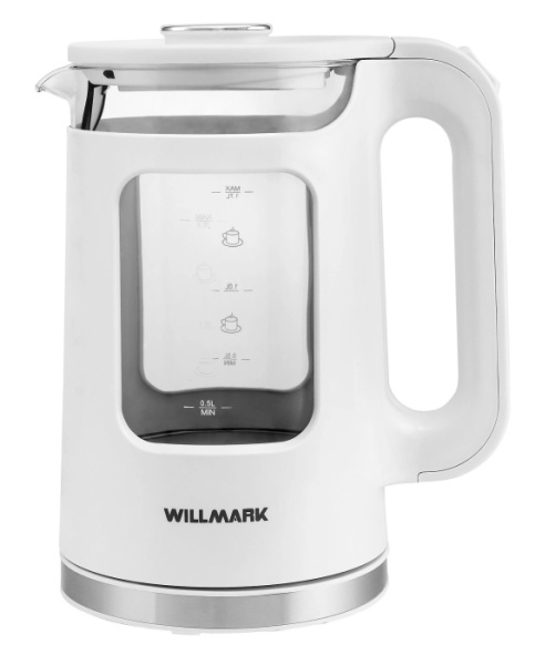 1. Чайник WILLMARK WEK-1725W белый 1,7л 2,2кВт 2002558