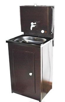 Умывальник дачный КОМФОРТ (с подогревом, нерж.мойка, медь цвет) 