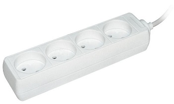 Удлинитель1.5м 4гн без заземл. 10А IP20 У4 2P 250В 2х0.75 IEK