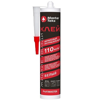 Клей акриловый экстрасильный MasterTeks Profimaster 430 г, белый