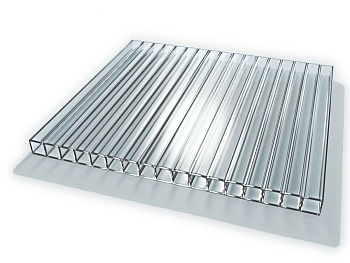 Поликарбонат сотовый 2,1х12м т. 10мм прозрачный