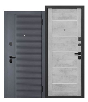 Дверь БОСТОН 7,5 см Бетон снежный царга Ferroni 96 прав.