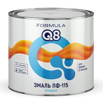 Краска эмаль ПФ-115 1,9кг белая Formula Q8, глянцевая