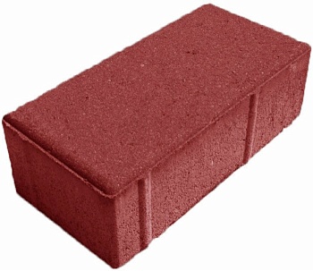 Плитка тротуарная 100*200*60 красная (1м2-50шт)