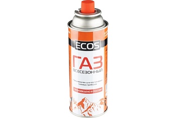 Баллон газовый ECOS 400мл, цанговый, всесезонный