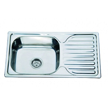 Мойка нержав.врезн.76*42 прям. универс. 0,6мм полир.