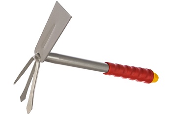 Мотыжка прямое лезвие,3зубца, с коннекторн.систем.,305мм GRINDA