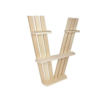 Полка V образная трехъярусная 50*50см липа