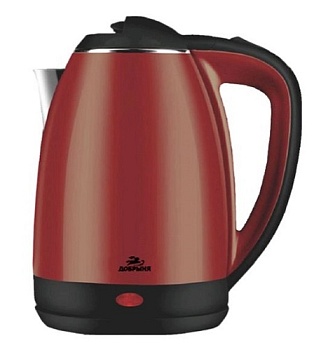 Чайник Добрыня DO-1243 красный,1,8л, 1,8кВт