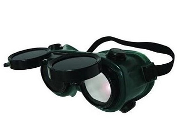Очки для газовой сварки с откидывающимся стеклом