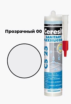 Герметик-затирка силикон. CS25 прозрачн. 280мл CERESIT