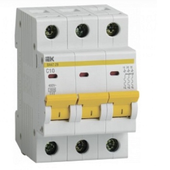 Выкл. автоматич. трехполюсный  ВА-4729/10А 4,5кА