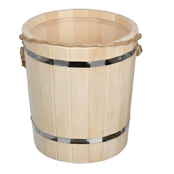 Ведро "Таежное" 9л с пластиковой вставкой липа