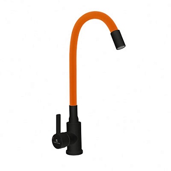 Смесительд/кухни Blak&Whait Gota Rosio, гибк.оранж.излив,нержав.сталь® DW7105-Z11 