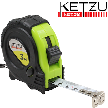 Рулетка 3м/16мм двухкомпонентный корпус KETZU Standart 