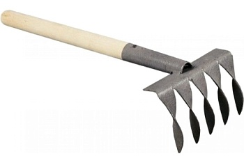 Грабли 5-ти зубые витые с черенком
