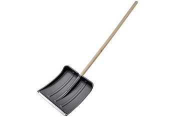 Лопата снеговая Снежинка 380х380 с дер. чер.