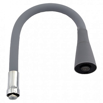 Гусак д/кухни гибкий серый с лейкой 2 режима