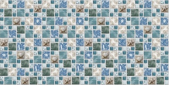 Панель ПВХ ГРЕЙС 955*480 Мозайка Морской бриз