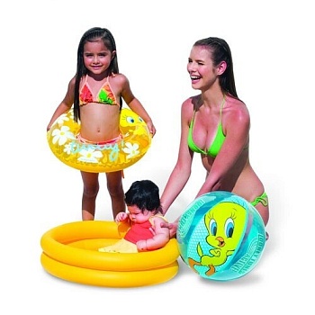 Бассейн Твити 61*15см+круг 51см+мяч 51см 3-6 лет 97039