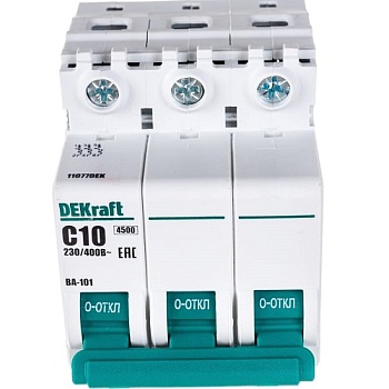 Автомат.выкл. мод.3п 10А 4,5кА