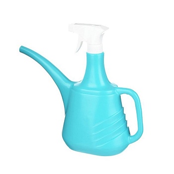 Лейка 1,3л + распылитель насадка, пластик Мультипласт