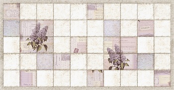 Панель ПВХ ГРЕЙС 964*484 Плитка Сирень