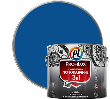 Грунт- эмаль 3в1 по ржавчине 5кг синяя Profilux
