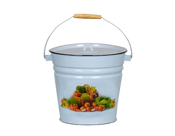 Ведро эмалированное 12л с рисунком 1с28с