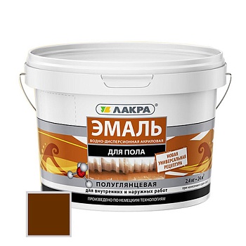 Краска акрил. д/пола желт-кор 2,4кг ЛАКРА