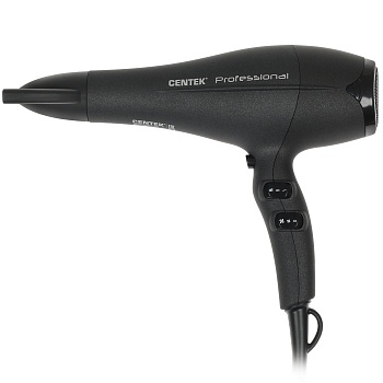 Фен Centek CT-2257 (черн) 2000Вт,Soft touch, 2 режима мощности, 2 режима температуры +холодный обдув