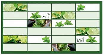 Панель ПВХ ГРЕЙС 955*480 плитка Мята