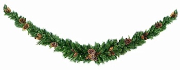 Декоративный СВАГ с ШИШКАМИ, хвоя - PVC, 180 см, National Tree Company 31PC6MS/PC3-6MS