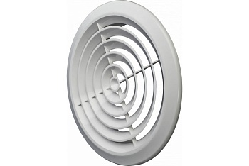 Решетка пластмассовая круглая без фланца  ПКС 145 (145х145х10 мм) Эвент