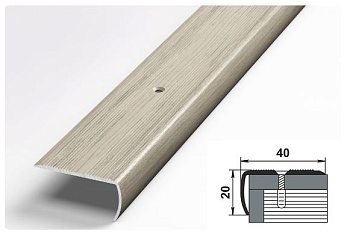 Порог стык ПУ-06 0,9м 40*20мм 089 клен беленый
